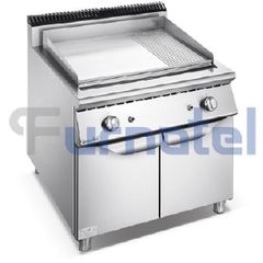 900 Series Gas 2/3 Flat 1/3 Grooved Griddle With Cabinet (Bếp rán phẳng (1/3 nhăn) dùng ga kèm tủ) FEGD0809GCG13