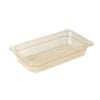 Amber High Heat Plastic Food Pan 1/3