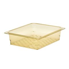 Amber High Heat Plastic Colander Pan 1/3