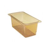 Amber High Heat Plastic Colander Pan 1/3