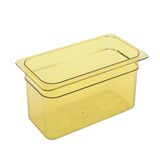 Amber High Heat Plastic Food Pan 1/3