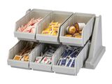 Black Versa Self Serve Condiment Bin Stand Set