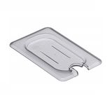 Food Pan Cover - 1/9 Size, Flat, Notched, Clear