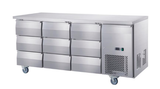 Tủ bàn mát 9 ngăn kéo (9*1/3 Drawers Fancooling Undercounter Chiller) FED18070CS090
