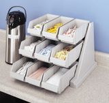 Self Serve Condiment Bin Stand Set with 3-Tier Stand