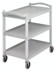 Gray 3 Shelf Knockdown Utility Cart