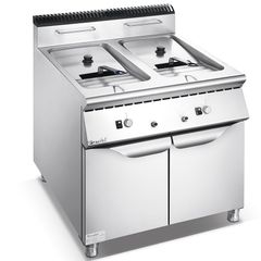 Bếp chiên dầu 2 ngăn kèm tủ dùng gas (700 Series Gas 2-Tank 2-Basket Fryer With Cabinet) FEFR0707GC