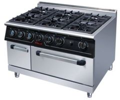 Bếp Âu 6 họng  kèm lò nướng dùng ga (khí đốt hóa lỏng) - Gas range 6 - burner with gas oven SPTY30+KXY5.8-V7-RQ-6