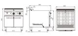 Bếp nấu mì điện kèm tủ (Electric noodel boiler with cabinet) V9-TM-16