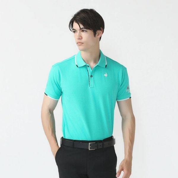  Áo Polo le coq golf nam QGMXJA04V-GR00 