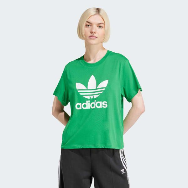  Áo T-shirt adidas Adicolor Trefoil Boxy nữ - IY4691 