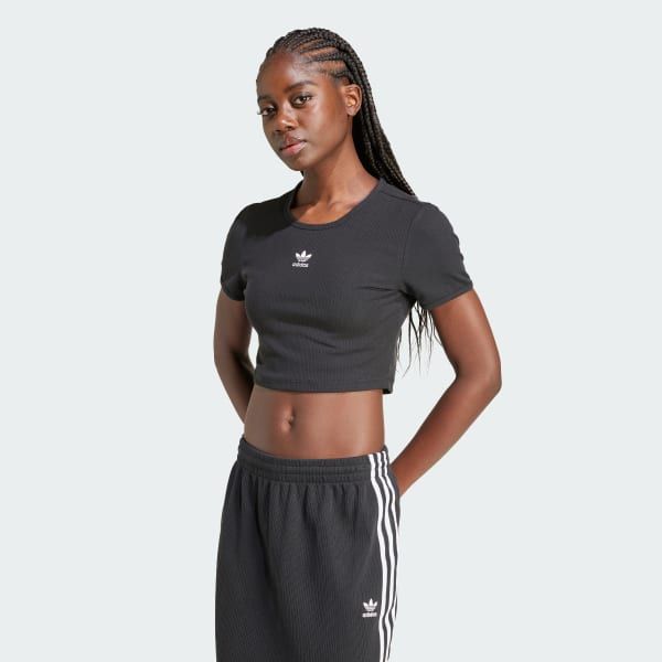  Áo T-shirt adidas Essentials Ribbed nữ - IY9664 