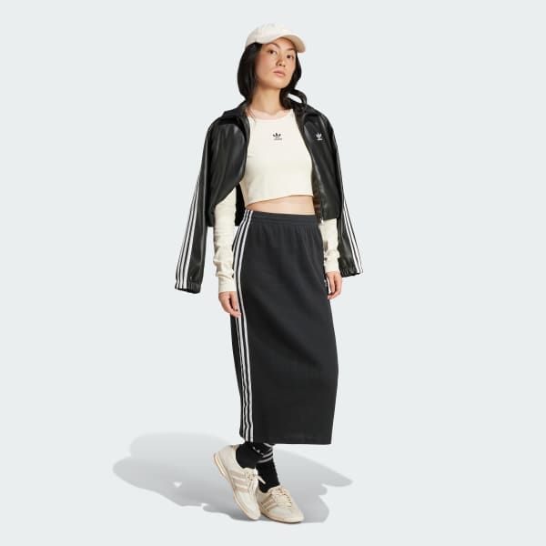  Áo lửng dài tay adidas Essentials Ribbed Crop Nữ - IY9663 