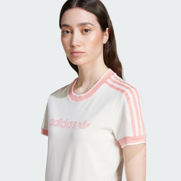  Áo T-shirt adidas 3 Sọc Dáng Ôm Graphic Badge Nữ - IY9234 