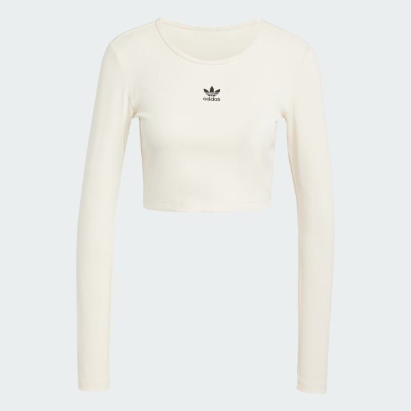  Áo lửng dài tay adidas Essentials Ribbed Crop Nữ - IY9663 