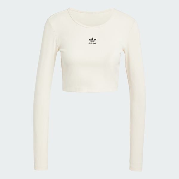  Áo lửng dài tay adidas Essentials Ribbed Crop Nữ - IY9663 