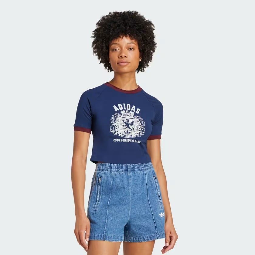  Áo Baby Tee adidas Graphic Crest Nữ - JW6033 