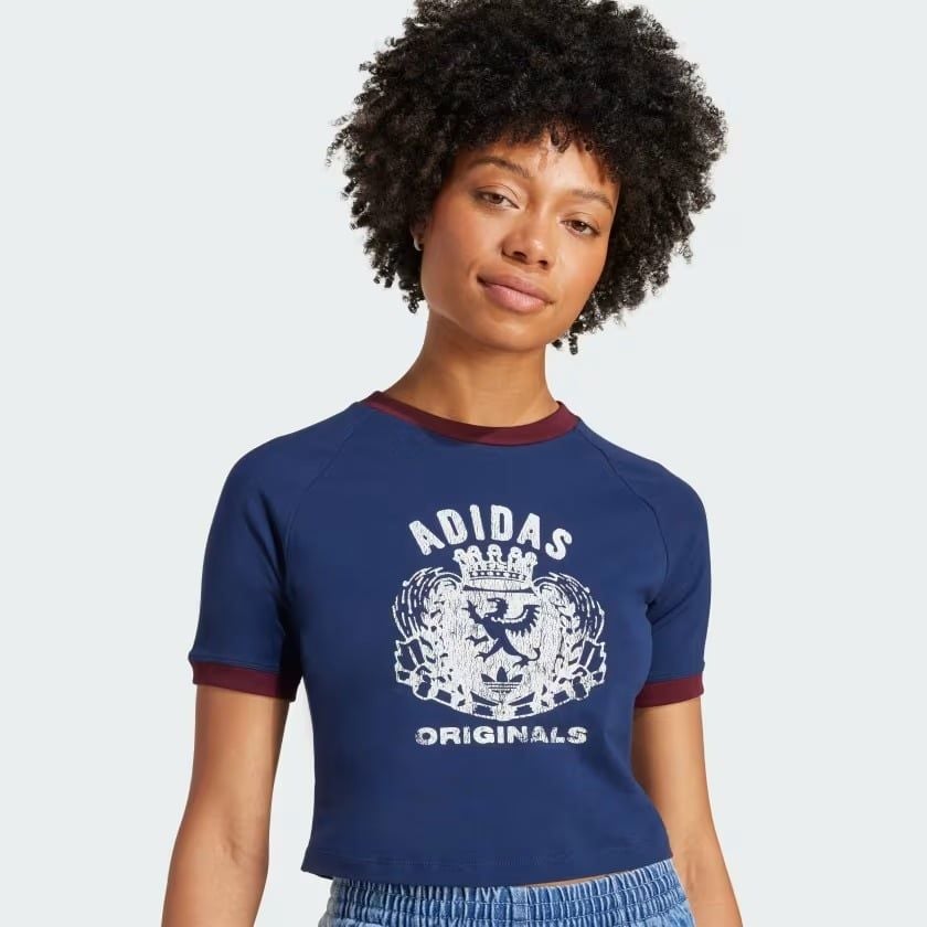  Áo Baby Tee adidas Graphic Crest Nữ - JW6033 