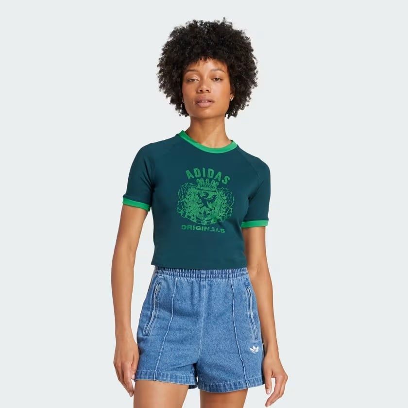  Áo Baby Tee adidas Graphic Crest Nữ - JY2834 