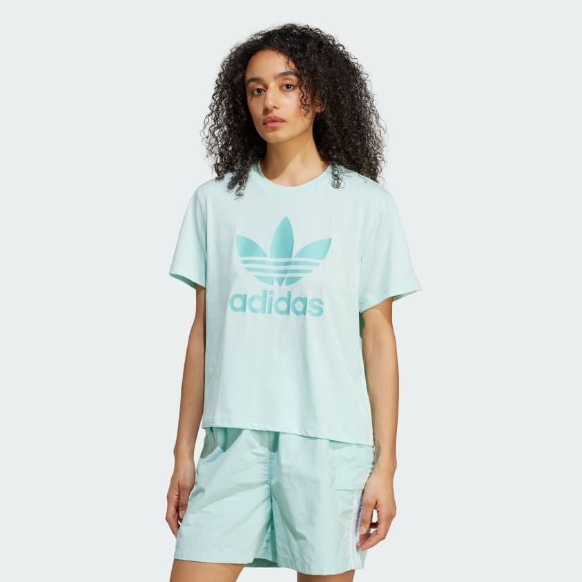  Áo T-shirt boxy adidas Adicolor Ba lá Nữ - JD3142 