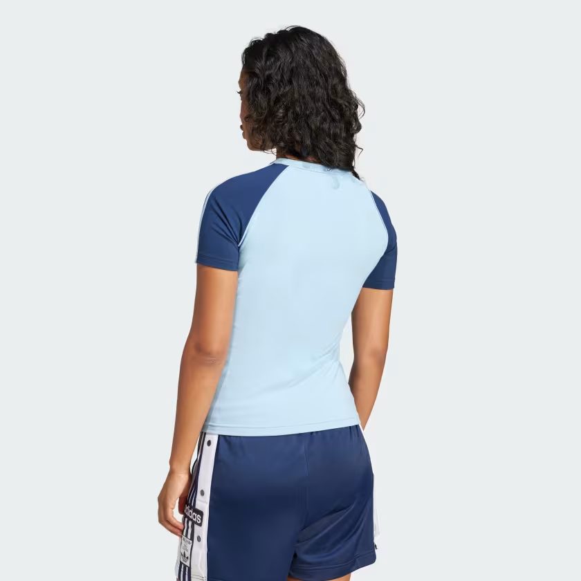  Áo T-shirt adidas Slim Raglan Adicolor 3 sọc Nữ - JD0836 