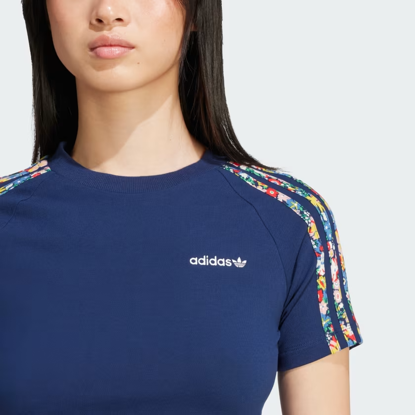  Áo Baby Tee adidas Originals x Liberty London 3 sọc Nữ - JC7788 