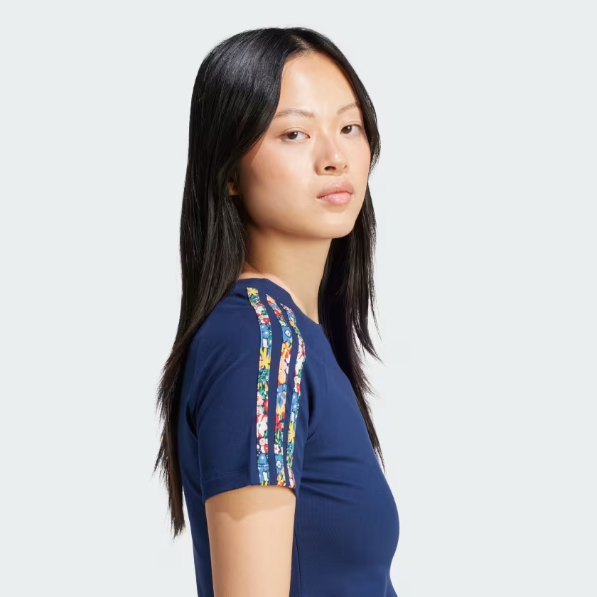  Áo Baby Tee adidas Originals x Liberty London 3 sọc Nữ - JC7788 