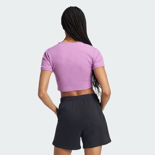  Áo T-shirt adidas Essentials Ribbed nữ - IW5723 