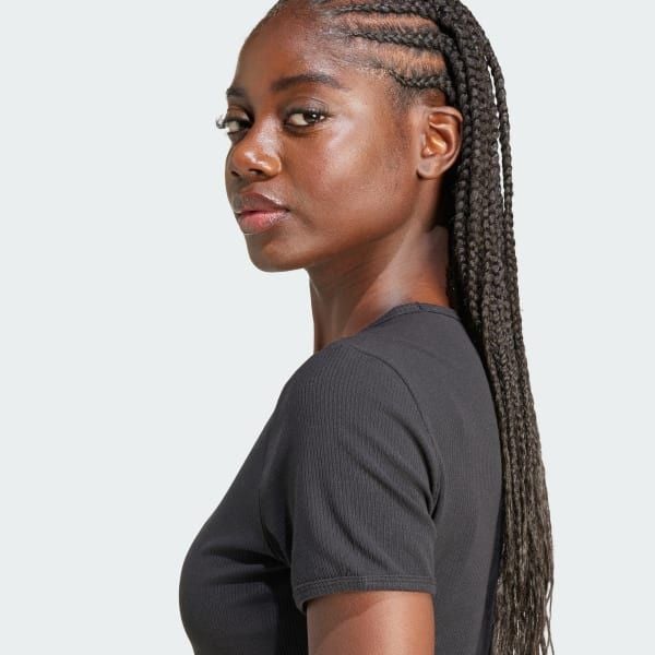  Áo T-shirt adidas Essentials Ribbed nữ - IY9664 