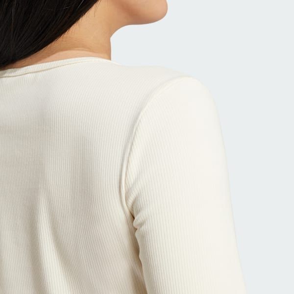  Áo lửng dài tay adidas Essentials Ribbed Crop Nữ - IY9663 
