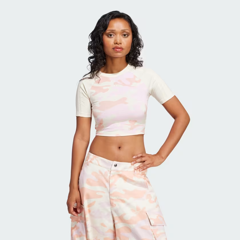  Áo Baby Tee adidas hoạ tiết Camo Nữ - JI5739 