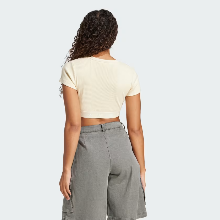  Áo crop top adidas có viền bo Nữ - JD0040 