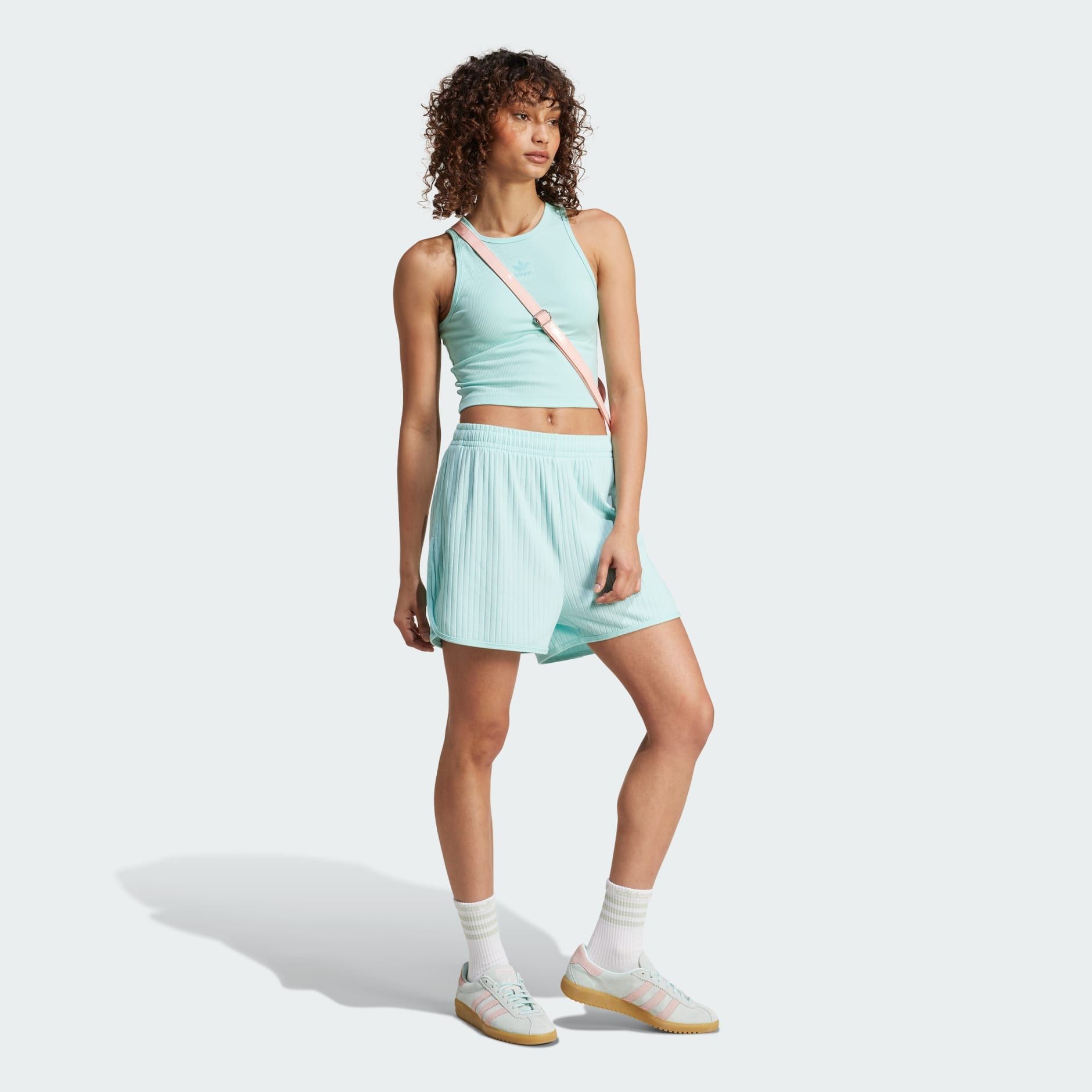  Quần short adidas Essentials Wide Rib Sprinter Nữ - JD5163 