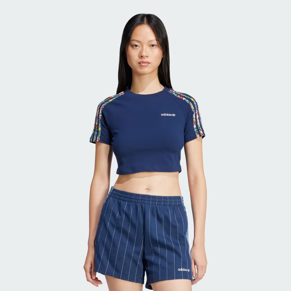  Áo Baby Tee adidas Originals x Liberty London 3 sọc Nữ - JC7788 