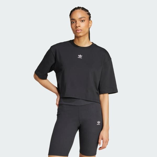  Áo T-shirt lửng adidas Essentials Nữ - IW5706 