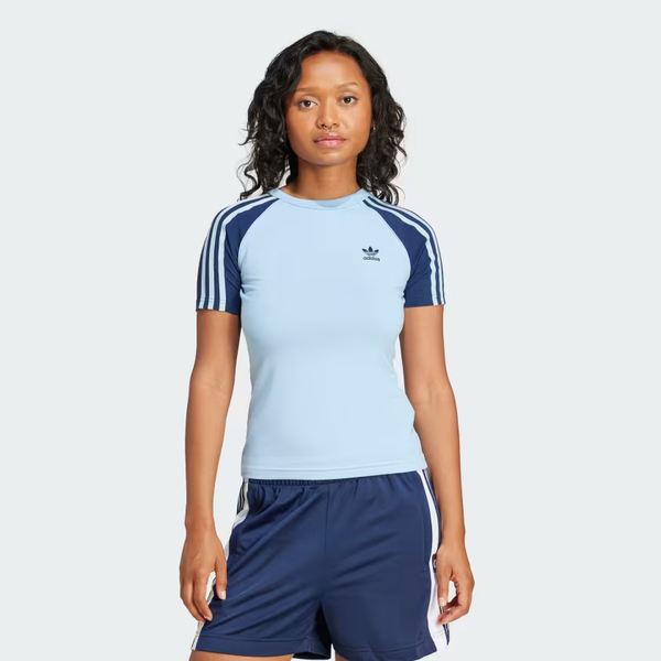  Áo T-shirt adidas Slim Raglan Adicolor 3 sọc Nữ - JD0836 