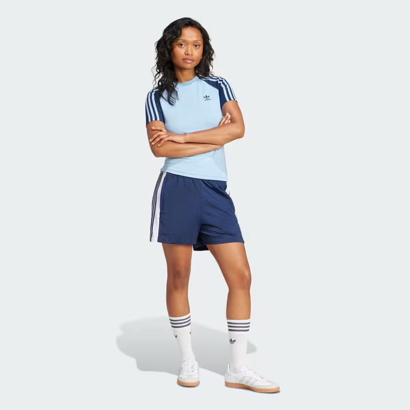  Áo T-shirt adidas Slim Raglan Adicolor 3 sọc Nữ - JD0836 
