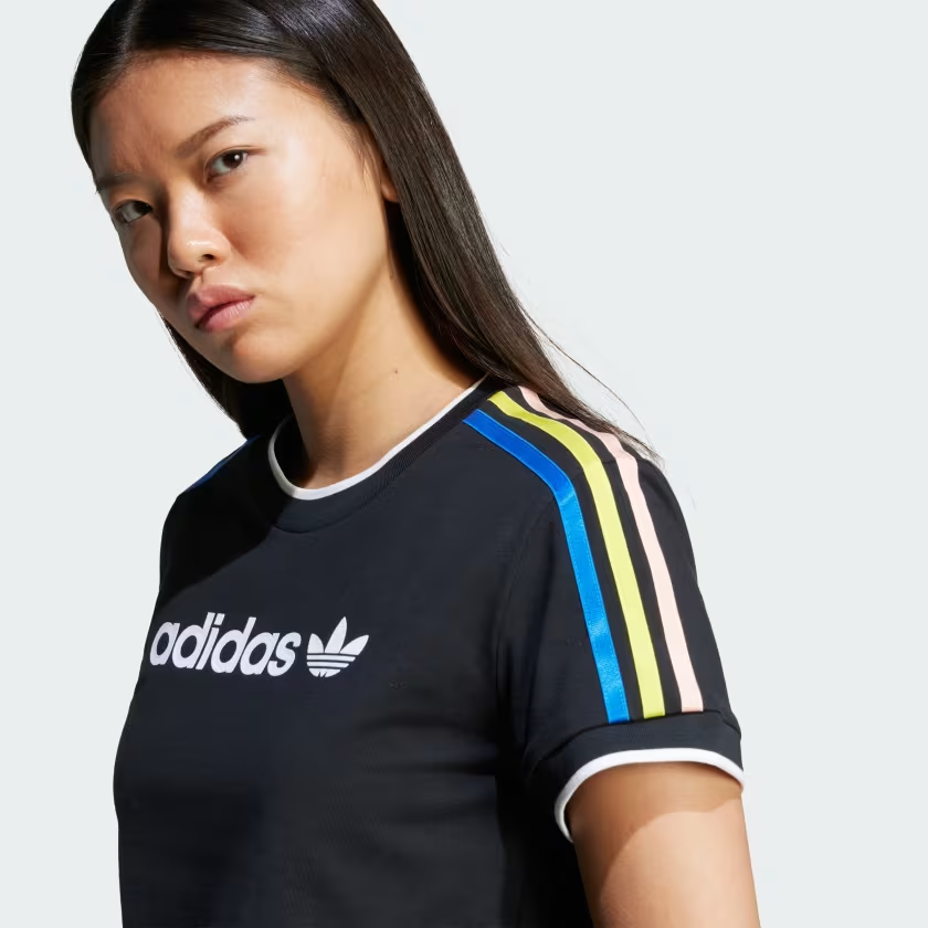  Áo T-shirt adidas Linear Cali 3 sọc Nữ - JD2724 