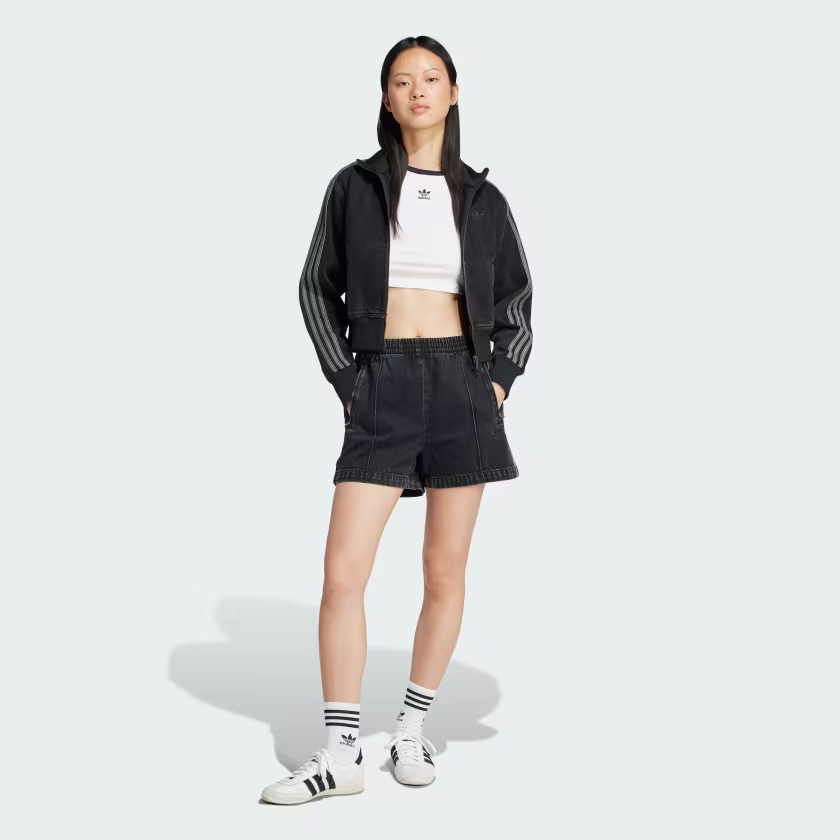  Quần short denim adidas Firebird Adicolor Nữ - JD3107 