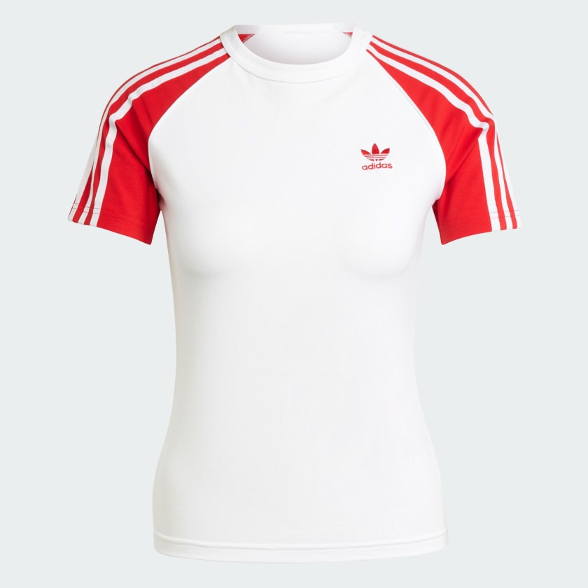  Áo T-shirt adidas Raglan Adicolor 3 sọc Nữ - JD0835 