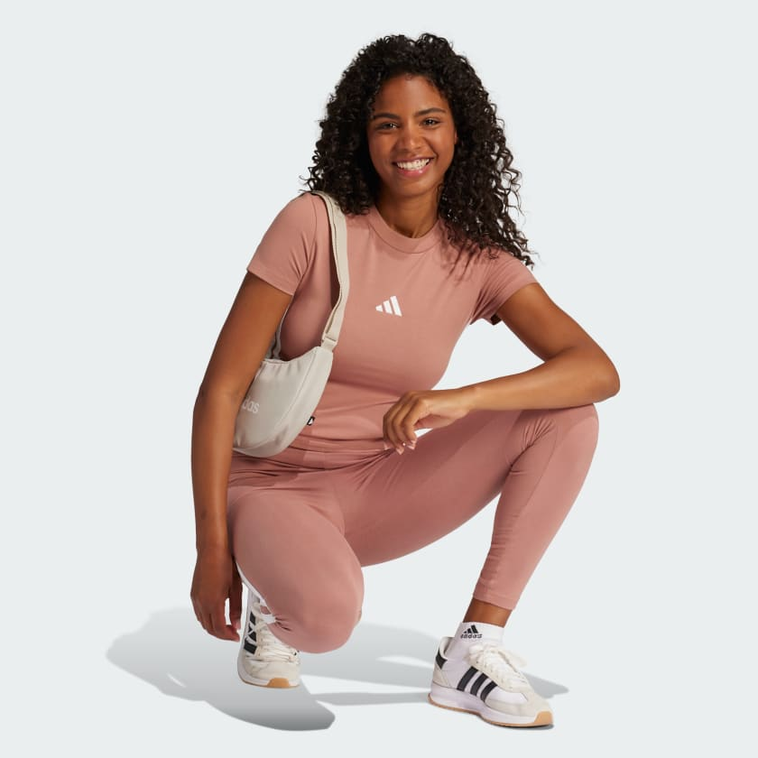 Áo Baby Tee adidas Essential 3 sọc Nữ - JE1243 