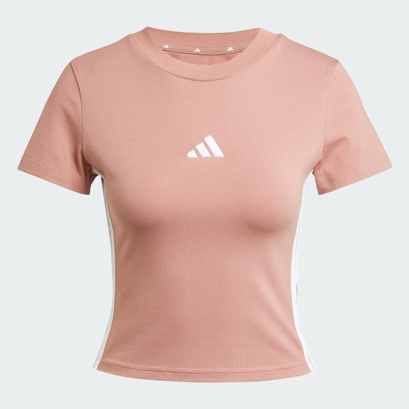  Áo Baby Tee adidas Essential 3 sọc Nữ - JE1243 