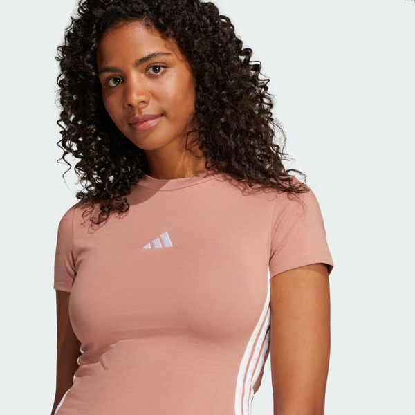  Áo Baby Tee adidas Essential 3 sọc Nữ - JE1243 