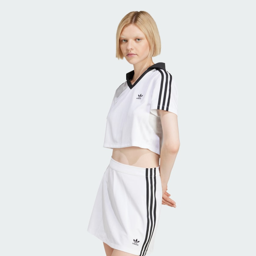  Áo Polo crop top adidas Adicolor Football Nữ - JD2608 
