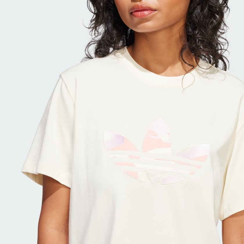  Áo T-shirt adidas Logo Camo Crop Nữ - JI5735 