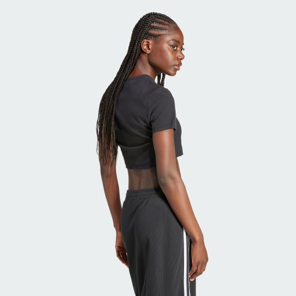  Áo T-shirt adidas Essentials Ribbed nữ - IY9664 
