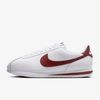Giày Nike Cortez Leather nam trắng nâu chính diện – thiết kế cổ điển từ 1972