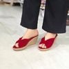 Dép Cói Đế Xuồng Phối Quai Nơ 6cm - MISS PIA