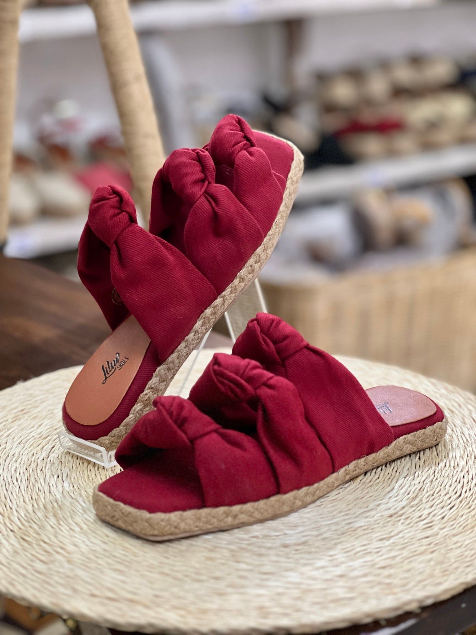 Dép Cói Ba Quai Nơ 2cm - BABY