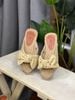 Dép Cói Hở Mũi Quai Nơ Đế Bệt 2cm - KELLY